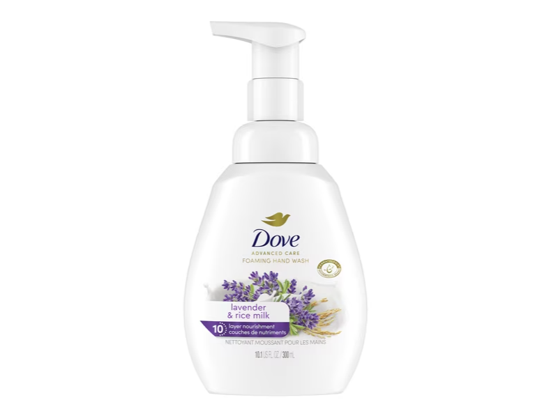 Dove Nourishing Foaming Hand Wash, Lavender & Yogurt, 10.1 fl oz/300 mL, Pack Of 4