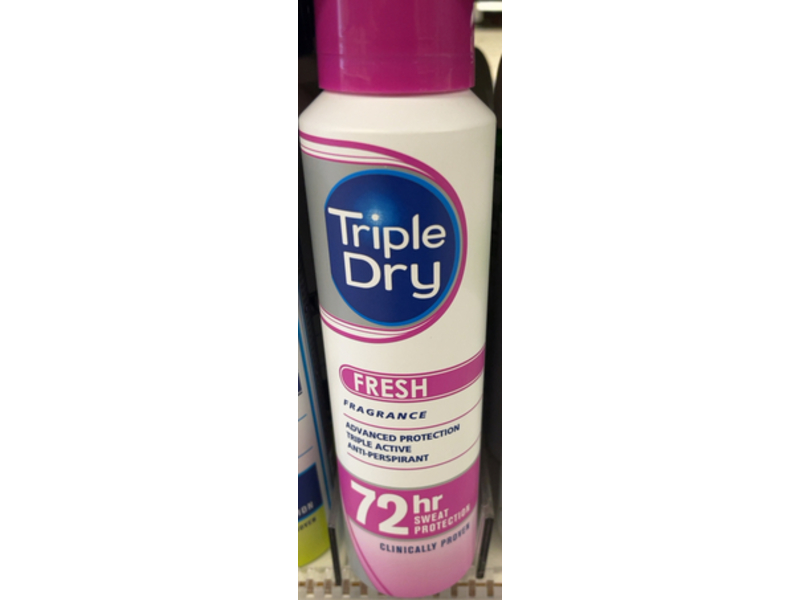 Triple Dry AntiPerspirant Spray, Fresh, 150 mL