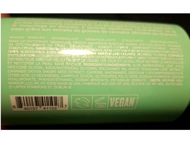 Milk Makeup Hydro Ungrip Makeup Remover & Cleansing Water,