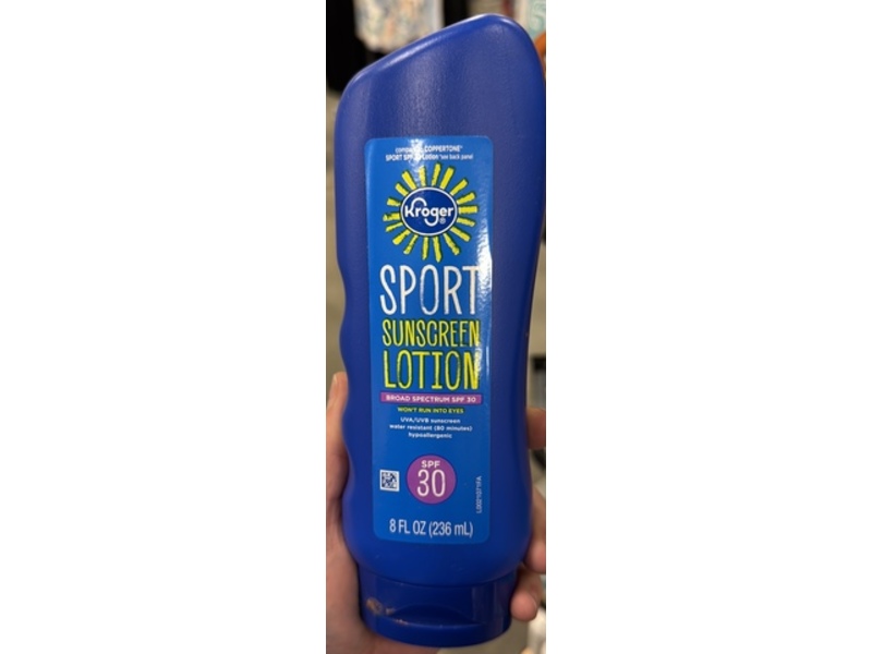 Kroger Sport Sunscreen Lotion, SPF 30, 8 fl oz/ 236 mL