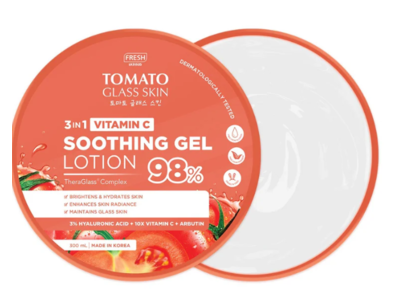 Fresh Tomato Glass Skin 3 In 1 Soothing Gel Lotion, Vitamin C, 300 mL