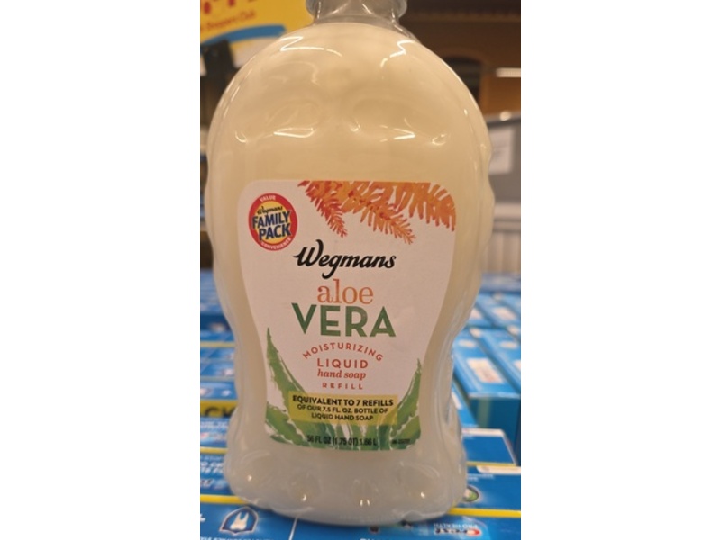 Wegmans Liquid Hand Soap, Aloe Vera, 56 fl oz/1.66 L