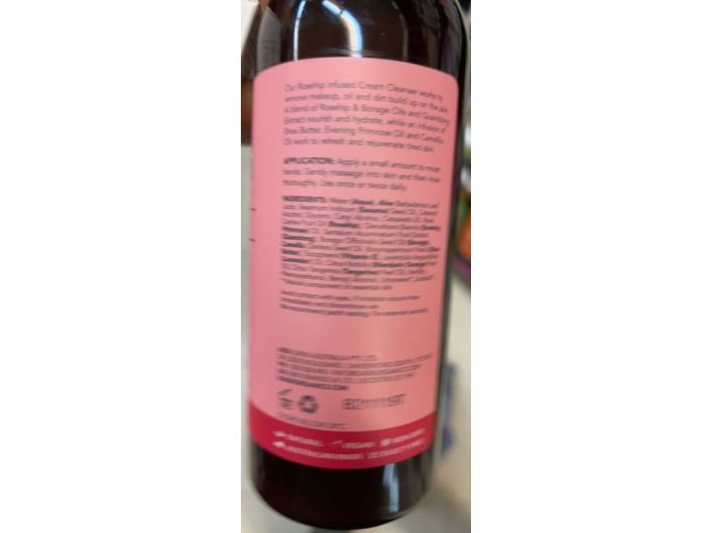 Sukin Nourishing Cream Cleanser, Rosehip, Paraben Free, 4.23 fl oz/125 mL