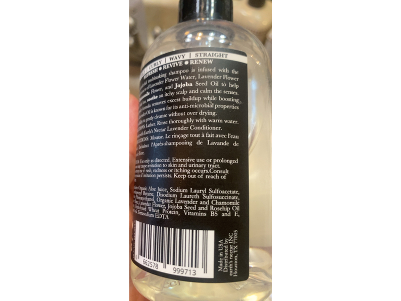 Earth's Nectar Lavender Shampoo, White Lavender, 8 oz/237 mL