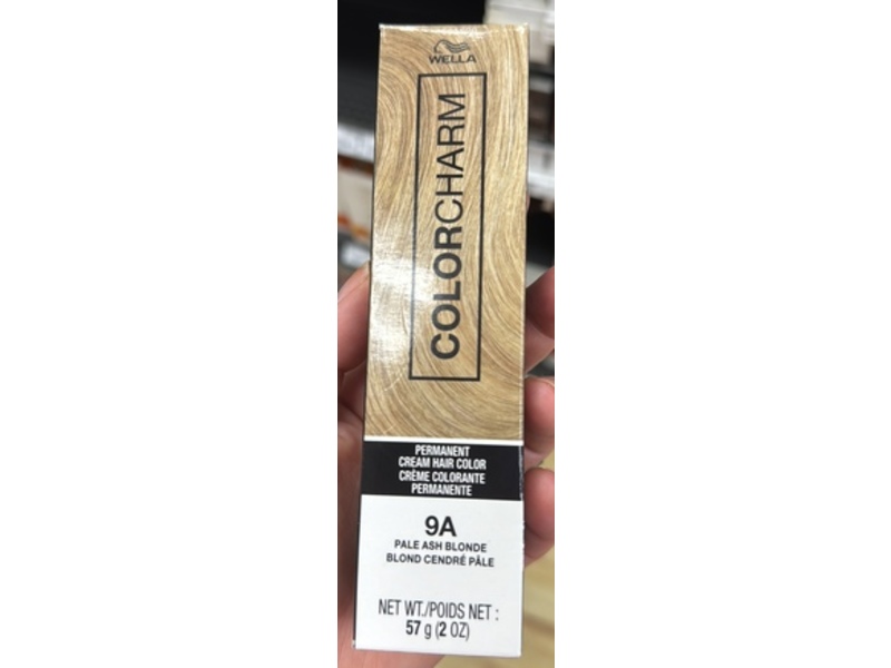 WELLA Color Charm Permanent Cream Hair Color, 9A Pale Ash Blonde, 2 oz/57 g