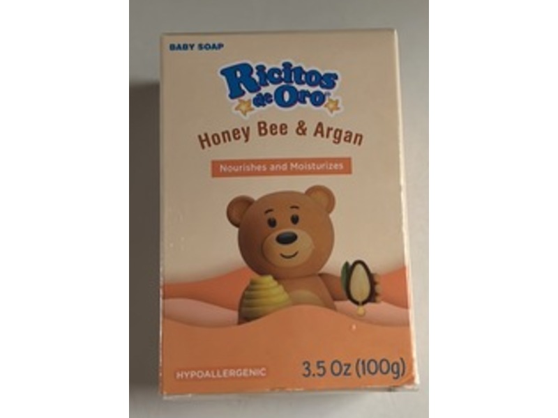Ricitos de Oro Baby Soap, Honey Bee & Argan, 3.5 oz/100 g, Pack Of 6