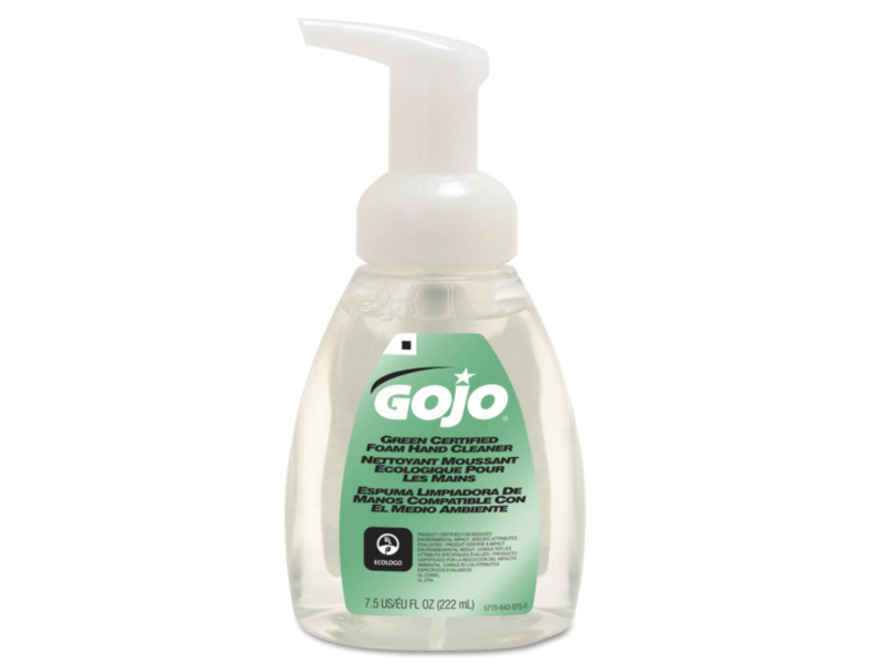 Gojo Green Foam Hand Cleaner, Fragrance Free, 7.5 fl oz/222 mL