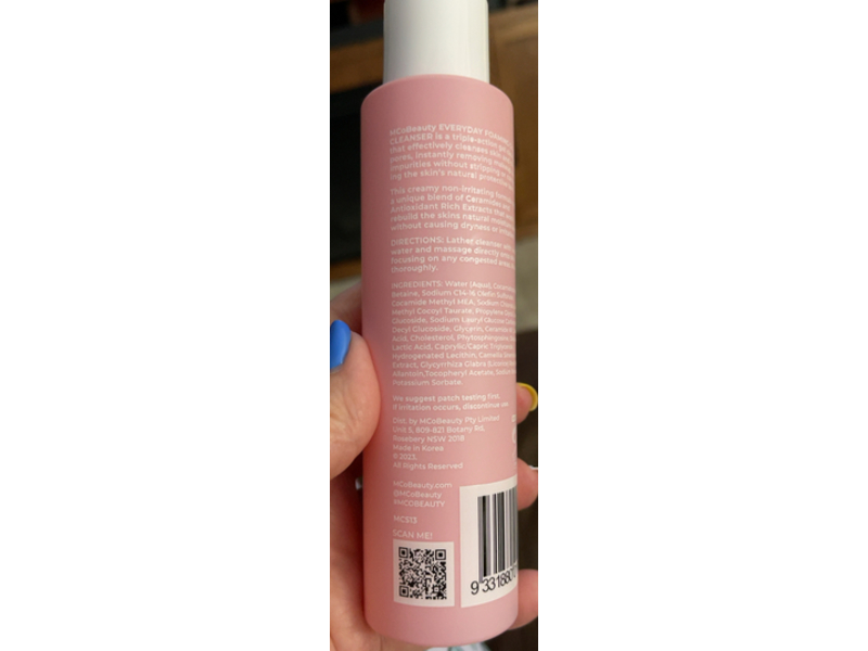 Mco Beauty Everyday Foaming Gel Face Cleanser, 5.07 fl oz/150 mL