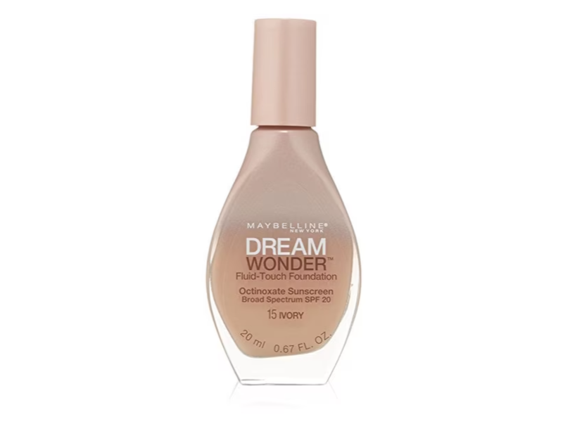 Maybelline New York Dream Wonder Fluid-Touch Foundation, Ivory, 0.67 fl oz/20 mL
