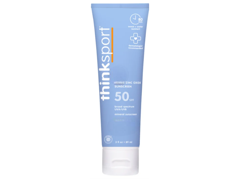 Think Sport Zinc Oxide Mineral Sunscreen, SPF 50, 3 fl oz/89 mL