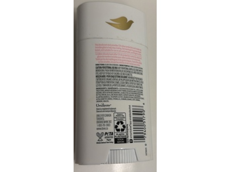 Dove Anti-Friction Whole Body Deodorant, Raspberry & Rose Scent, 74 g