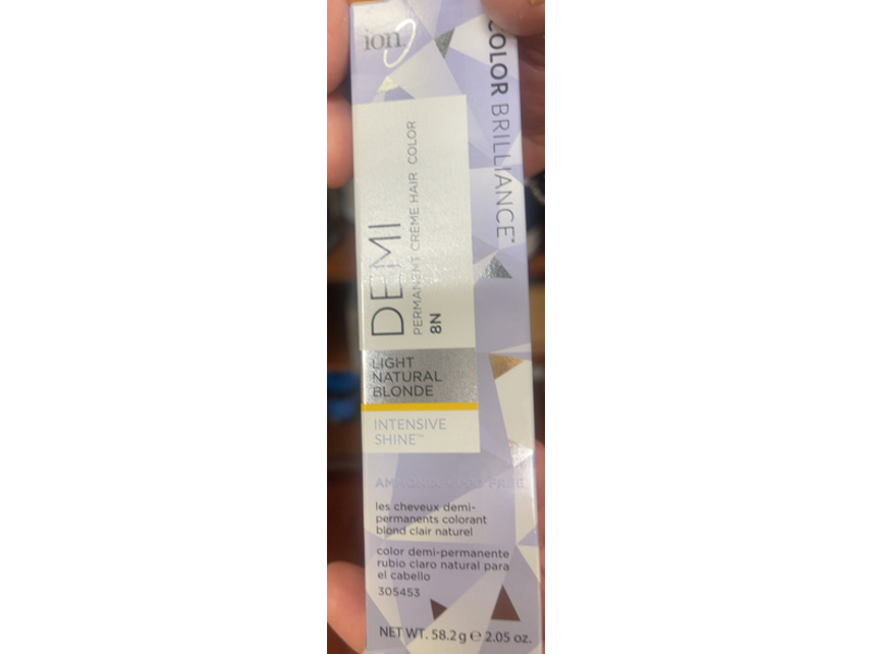 Ion Intensive Shine Demi Permanent Creme Hair Color, 8N Light Natural Blonde, 2.05 oz/58.2 g