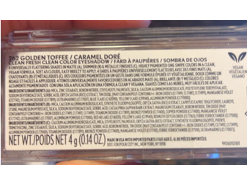 Cover Girl Clean Fresh Clean Color Eyeshadow, Golden Toffee, 0.14 oz/4 g