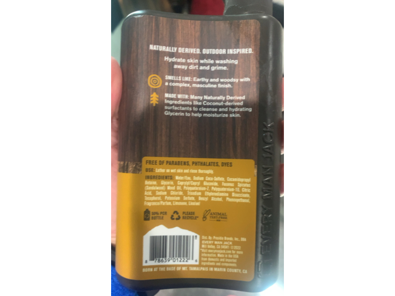 Every Man Jack Body Wash, Sandalwood, 13.5 fl oz/400 mL