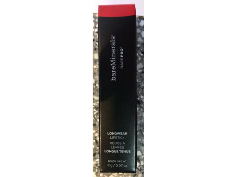 Bareminerals BarePro Longer Lipstick, Cherry, 0.07 oz/2 g