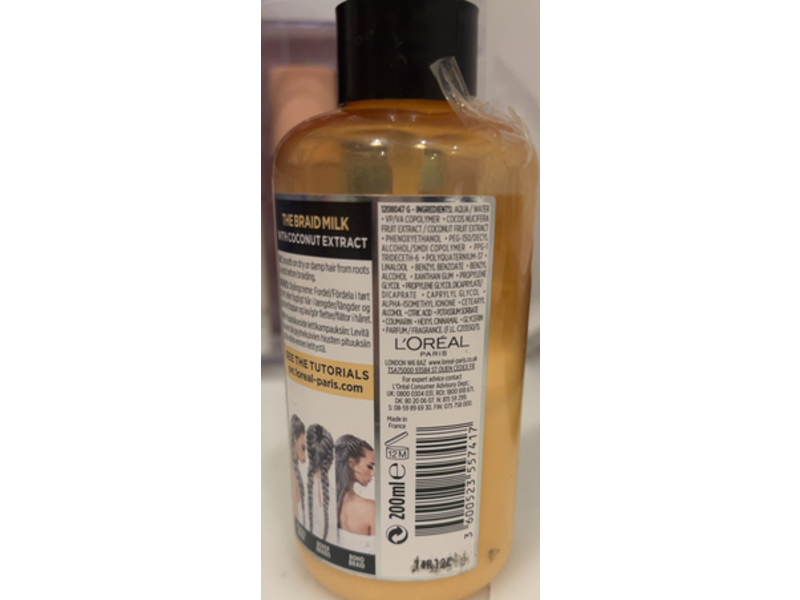 Loreal Paris Stylista The Braid Milk, Coconut, 200 mL