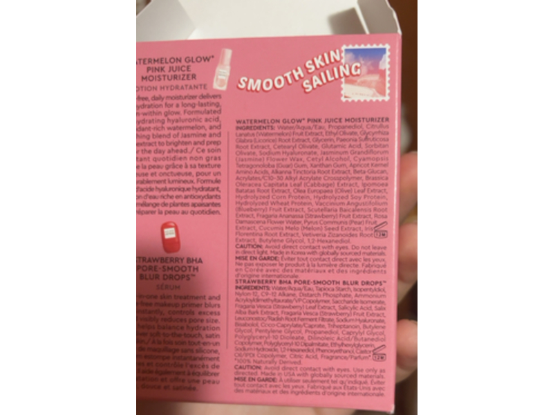 Glow Recipe Strawberry BHA Pore-Smooth Blur Drops & Watermelon Glow Pink Juice Moisturizer