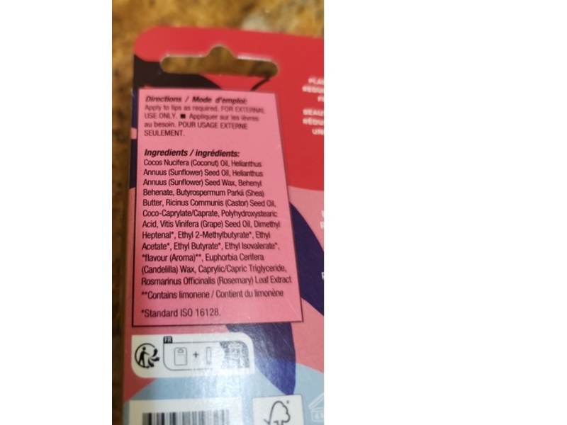 Attitude Leaves Bar Lip Balm, Watermelon, 0.3 oz/8.5 g