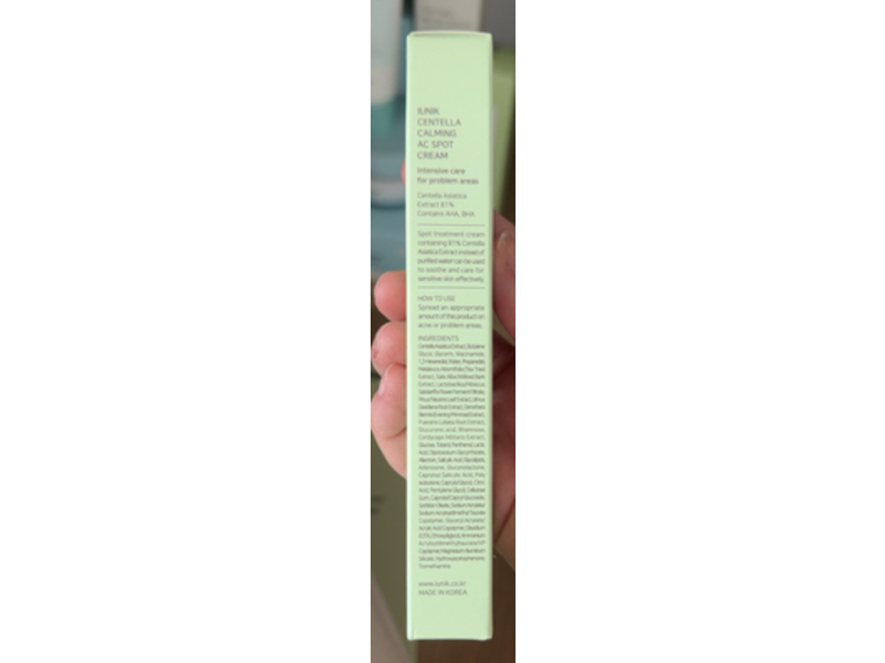 Iunik Centella Calming Ac Spot Cream, 20 mL
