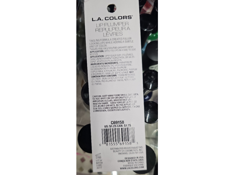 L.A Colors Plump Gloss Lip Plumper, Surge, 0.10 oz/3 g