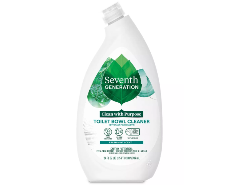 Seventh Generation Toilet Bowl Cleaner, Fresh Mint Scent, 24 fl oz/709 mL, Pack Of 4