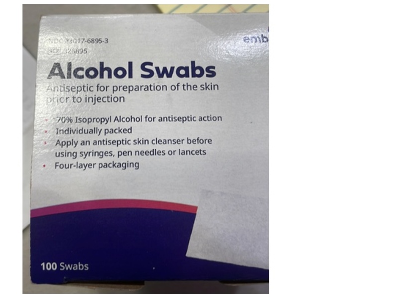 Embecta Alcohol Swabs, 100 Count, 12 Pack