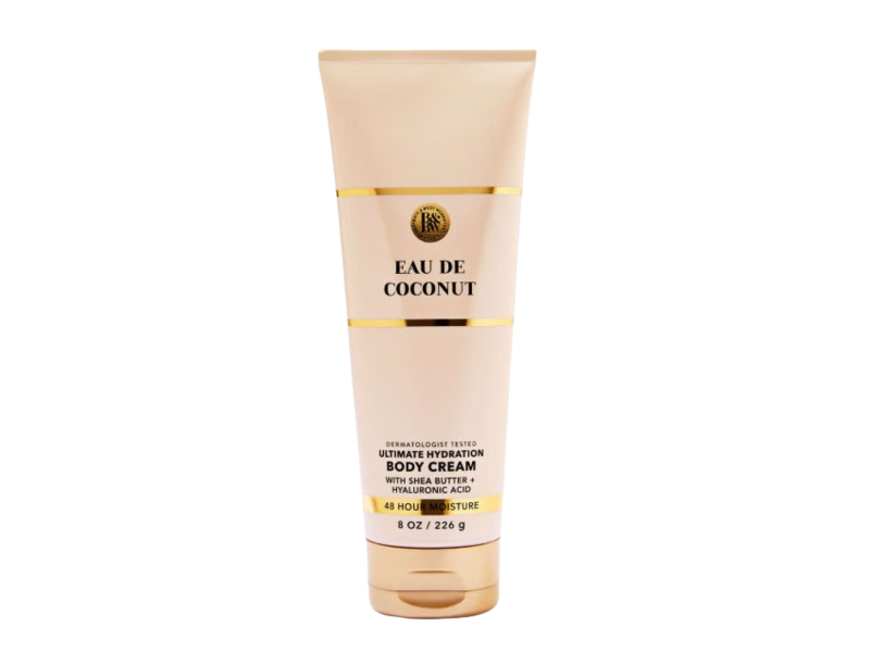 Bath & Body Works Ultimate Hydration Body Cream, Eau De Coconut, Shea Butter + Hyaluronic Acid, 8 oz/226 g