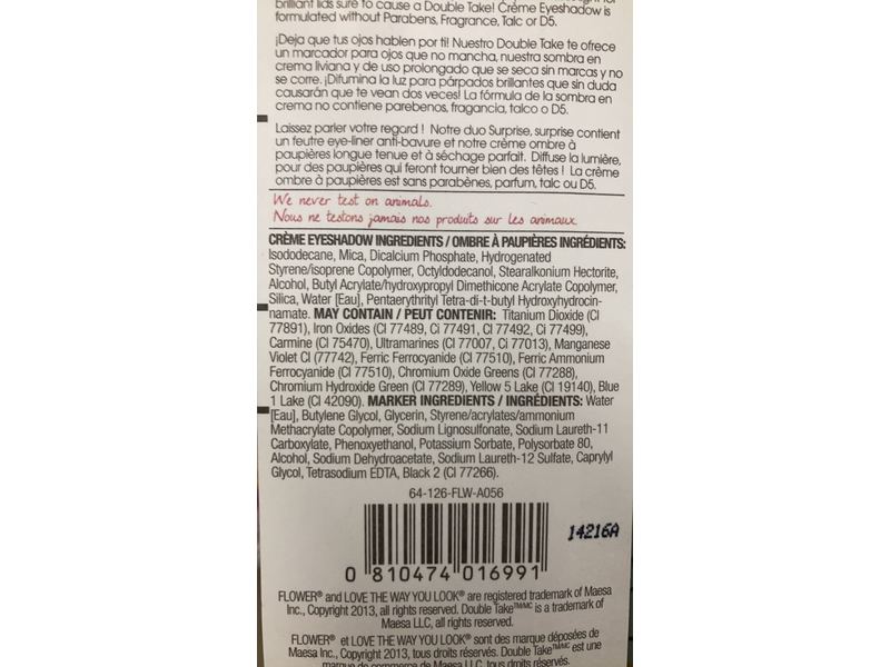 Flower Double Take Eye Marker & Creme Eyeshadow, Poolside Kiss Dt1, 0.07 oz