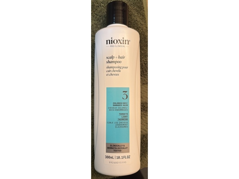 Nioxin Scalp+Hair Thickening System 3 Shampoo, 10.1 fl oz/300 mL