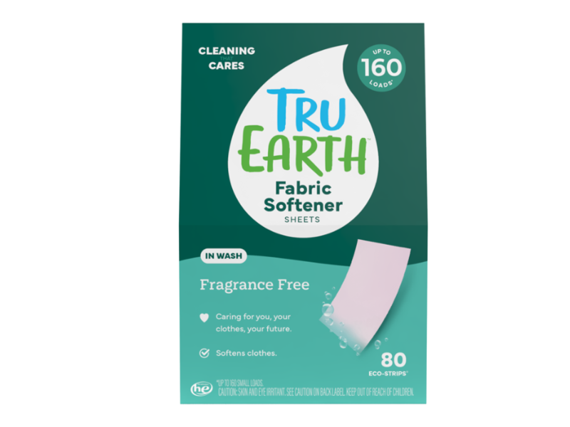 Tru Earth Fabric Softener Sheets, Fragrance Free, 160 Loads, 80 Count
