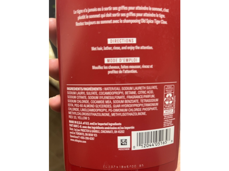 Old Spice Tigerclaw Shampoo, 21.9 fl oz/650 mL