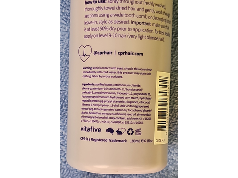 CPR Blonde Serious Blonde Instant Toner, 6.1 fl oz/180 mL