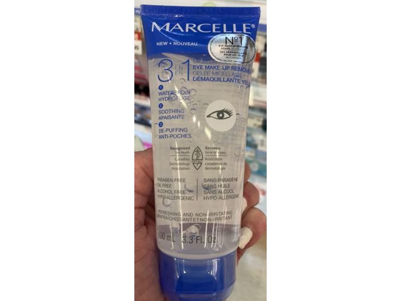 Marcelle 3-in-1 Micellar Gel Eye Makeup Remover, 3.3 fl oz/100 mL