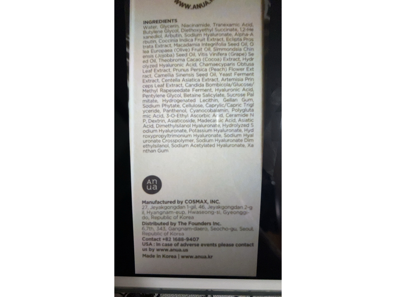 Anua Serum, Niacinamide 10% + TXA 4%, 1.01 fl oz/30 mL