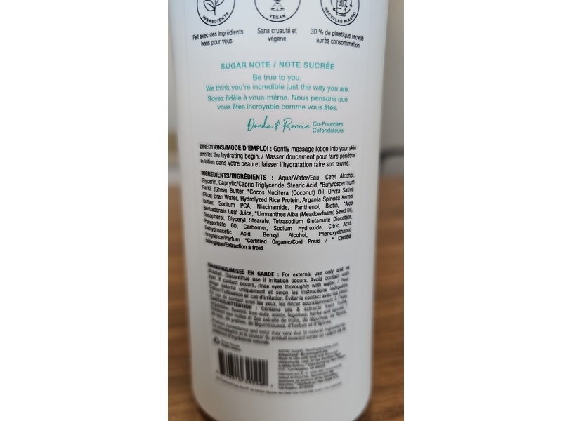Raw Sugar Moisture Loving Body Lotion, Shea + Rice Flower, 16 fl oz/473 mL