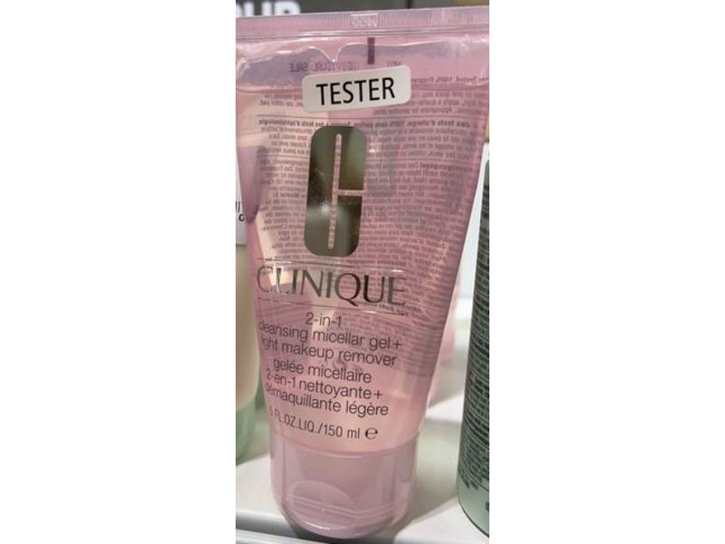 Clinique 2-in-1 Cleansing Micellar Gel + Light Makeup Remover, 5 fl oz/150 mL