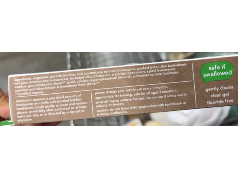 Hello Fluoride Free Training Toothpaste & Toothbrush Set, Soft, Apple Flavour, 1.5 oz/42.5 g