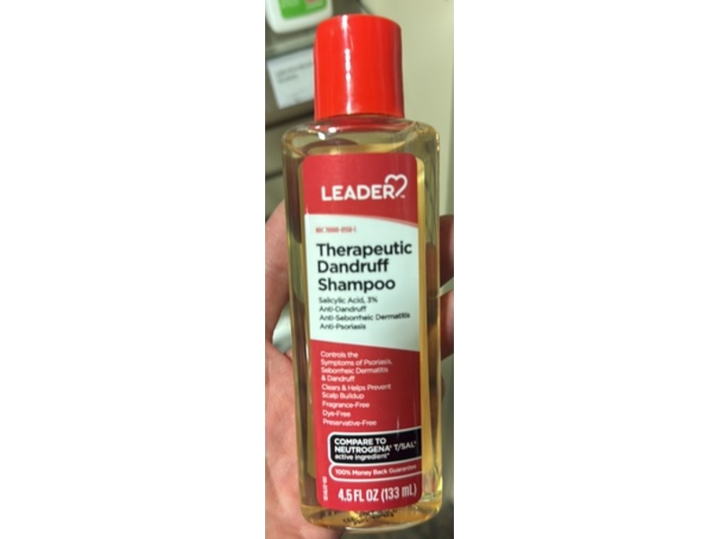 Leader Therapeutic Dandruff Shampoo, Salicylic Acid, 4.5 fl oz/133 mL