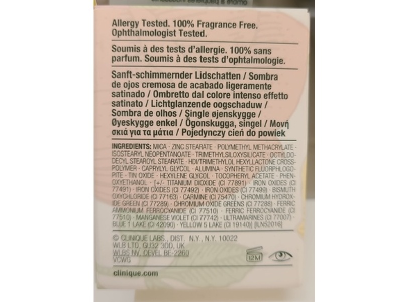 Clinique All About Shadow Soft Shimmer Eye Shadow, 1C Foxier, 0.06 oz/1.9 g