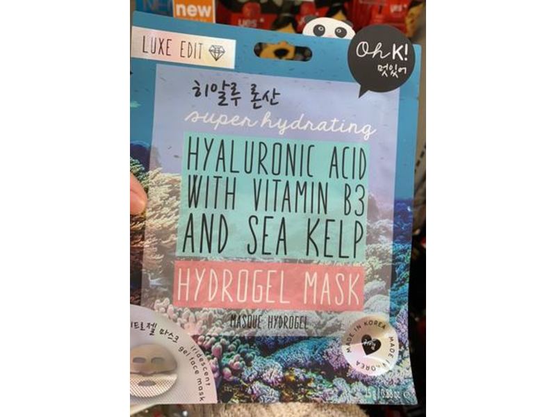 Oh K! Marine Hyaluronic Acid Hydrogel Mask, 0.88 oz/25 g