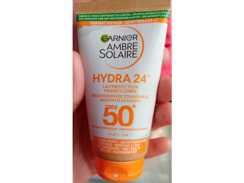 Garnier Ambre Solaire Hydra 24H Sunscreen, SPF 50+, 50 mL
