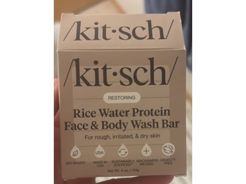 Kit Sch Restoring Face & Body Wash Bar, Rice-Water Protein, 4 oz/113 g