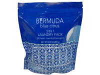 Bermuda 3 In 1 Laundry Detergent Pack, Blue Citrus, 8.8 oz/250 g, 10 Count - thumbnail 1