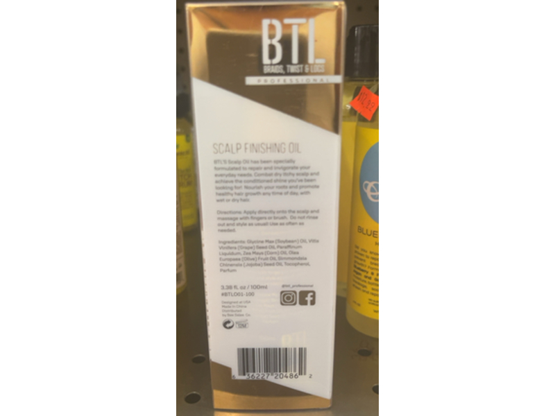 BTL Professional Scalp Finishing Oil, 3.38 fl oz/100 mL