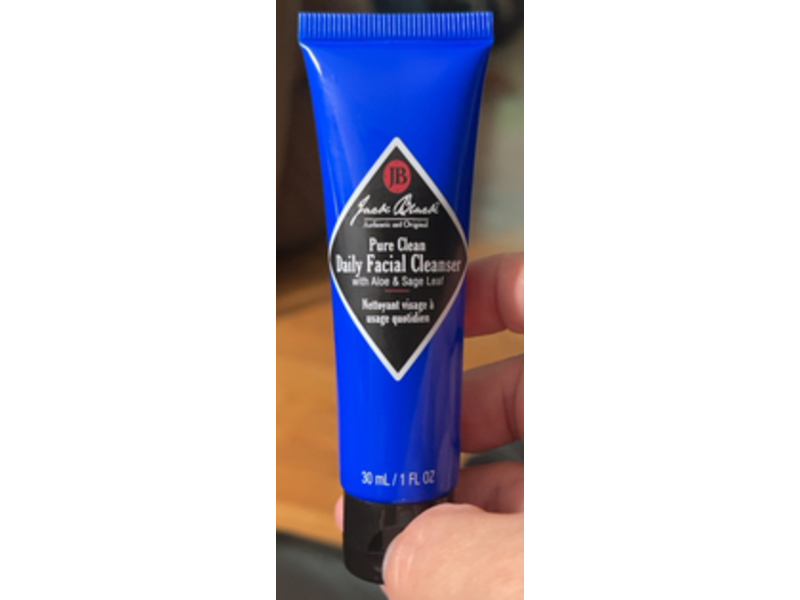 Jack Black Pure Clean Daily Facial Cleanser, Aloe & Sage Leaf, 1 fl oz/30 mL