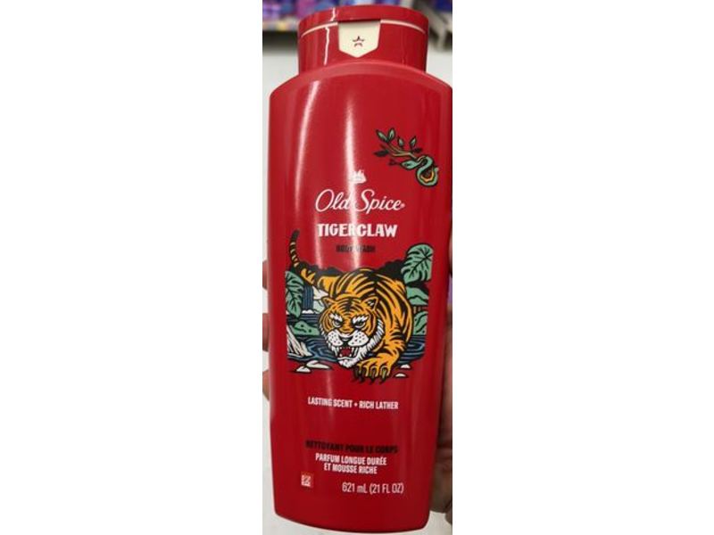 Old Spice Tiger Claw Body Wash, Lasting Scent + Rich Lather, 21 fl oz/621 mL