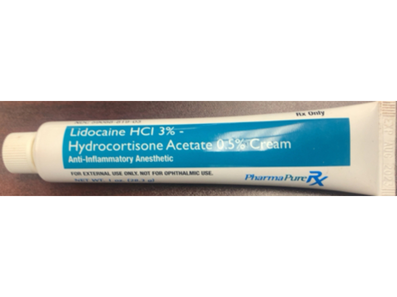 Lidocaine HCL 3% and Hydrocortisone Acetate 0.5% cream, 3 oz (Rx)