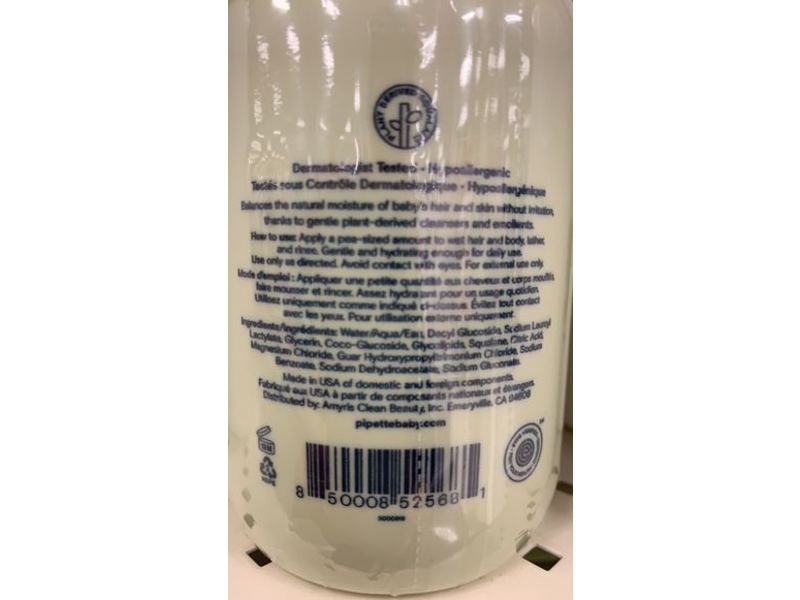Pipette Baby Shampoo + Wash, 11.8 fl oz/ 351 mL