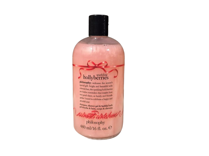 Philosophy Sparkling Hollyberries 3 In 1 Shampoo, Shower Gel & Bubble Bath, 16 fl oz/480 mL