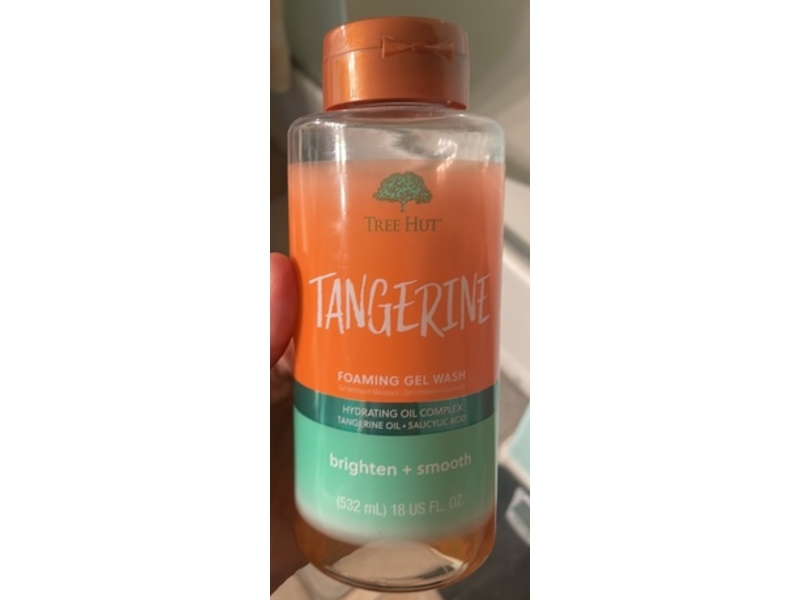 Tree Hut Brighten + Smooth Foaming Gel Wash, Tangerine, 18 fl oz/532 mL